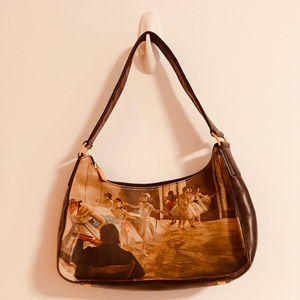Vintage ICON of LA Leather Degas Ballerina Handbag
